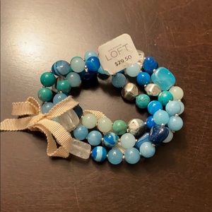 Blue beaded bracelets